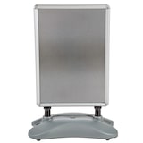 thumbnail of A1 Werbeaufsteller, doppelseitig mit Fußtank und 2 Folien - grau