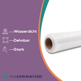 thumbnail of Inoverse Stretchfolie Transparent Wickelfolie, 1.5 kg, 1 Rolle, Für Möbel & Umzug, Palettenfolie, Handstretchfolie