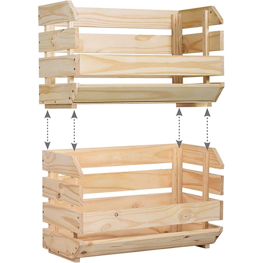 Evolution Stapelbare Kist 60X28,5X35,3 Cm Grenen Zonder Lak 100% Pefc Cert Astigarraga