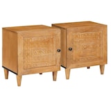 thumbnail of Cabinet de chevet 2 pcs Marron Clair 40 x 33 x 46 cm - Modèle Silhouette