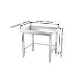 thumbnail of Arbeitstisch aus Edelstahl Unterbau 700 x 600 mm mit PREMIUM / Verstärkung GOLDINOX