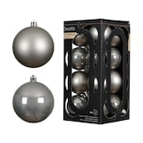 thumbnail of 16 Weihnachtskugeln Kunststoff 4cm klein & bruchsicher Christbaumkugeln Weihnachtsbaumkugeln Christbaumschmuck Weihnachtsbaumschmuck Uni Zart Grau