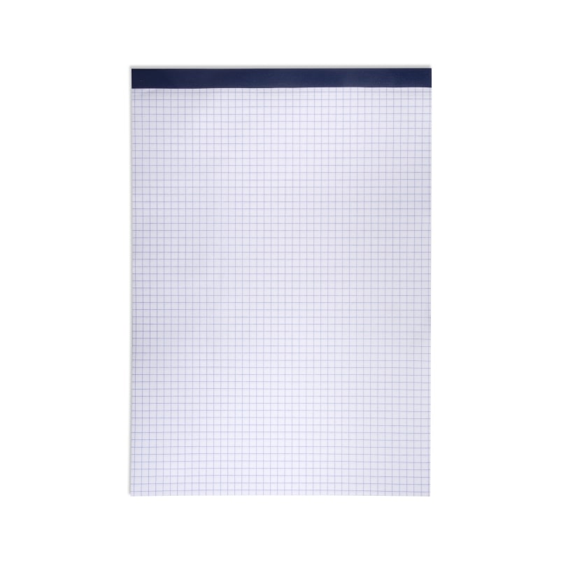 Lot de 5 Bloc 001 agrafé A4, sans couverture, 200p./100 feuilles 60g/m², quadrillé 5x5