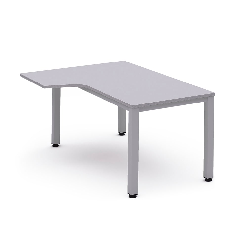 Rocada mesa de oficina serie executive con forma de l izquierda 180x120 aluminio/gris