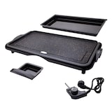 thumbnail of Sogo Gladde Kookplaat 2000W, Antiaanbaklaag Steenlook, Groot Oppervlak 46×26 cm, Snelle Opwarming en Gelijkmatige Warmte