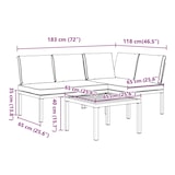 thumbnail of vidaXL 3-tlg. Garten-Sofagarnitur mit Kissen Schwarz Aluminium