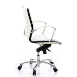 thumbnail of Sedia da ufficio / poltrona presidenziale PARMA 10 pelle bianco crema cromo hjh OFFICE