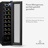 thumbnail of Klarstein Shiraz 18 Slim Uno Weinkühlschrank 18 Flaschen 5 - 18 °C Touch-Control Schwarz