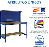 thumbnail of SimonRack Banco de Trabajo Taller, 910x610 mm, Panel Perforado y Cajón, Capacidad Carga 400 kg, Azul - BT-3