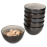 thumbnail of 6x Reactive Glaze Dark Cement Pudding-Schale 240ml Schüssel Grau Nüsse Obst