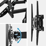 thumbnail of tectake Support mural TV 26"- 75" orientable et inclinable - noir - 401801