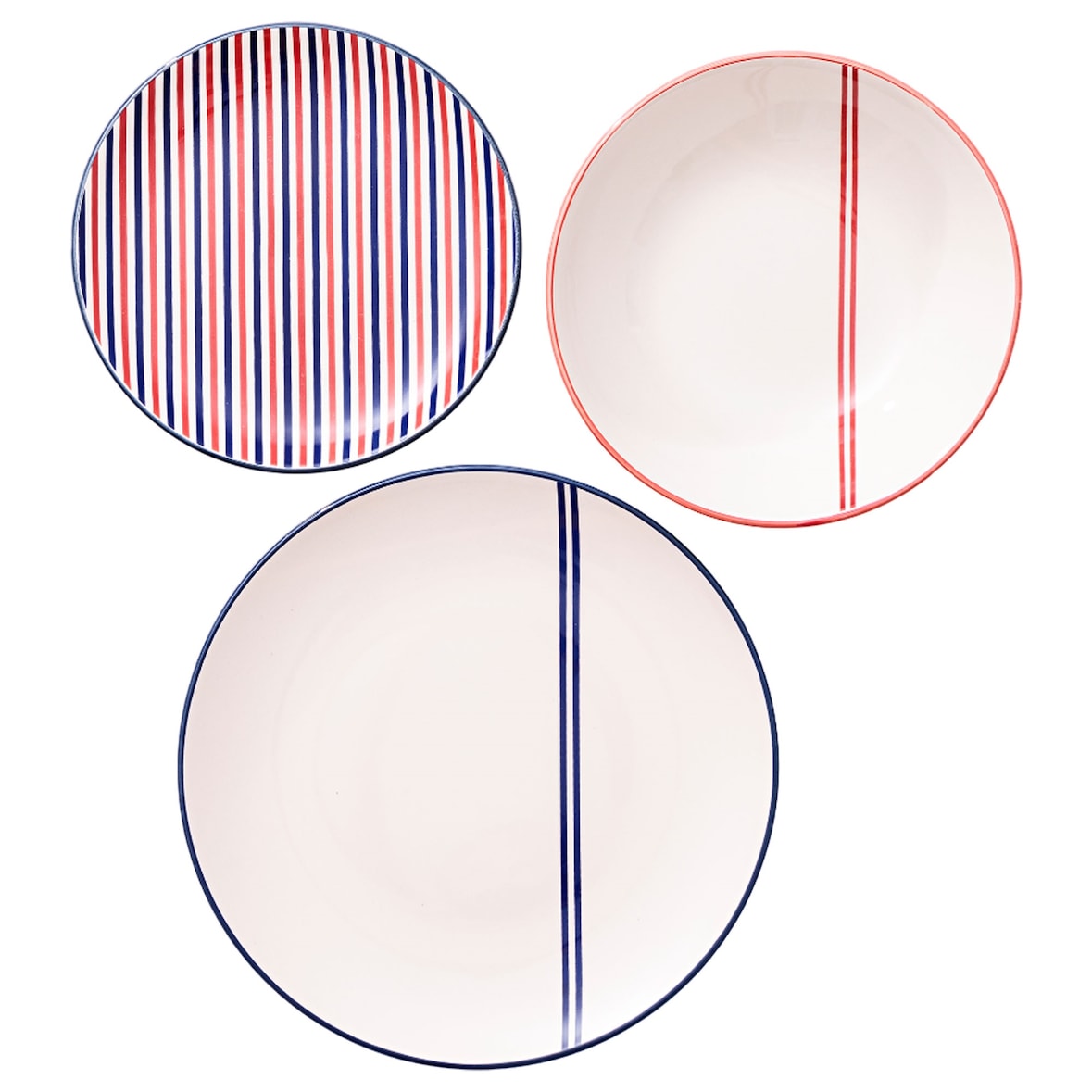 El Ganso - Juego 12 Vajilla (Plato Llano Ø27cm + Plato Hondo Ø20cm + Plato Postre Ø19cm)