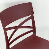 thumbnail of Set 6 Chaises en polypropylène avec fibre de verre empilables pour extérieur et jardin, bar et restaurant, cuisine design moderne - MARTINA - Merlot