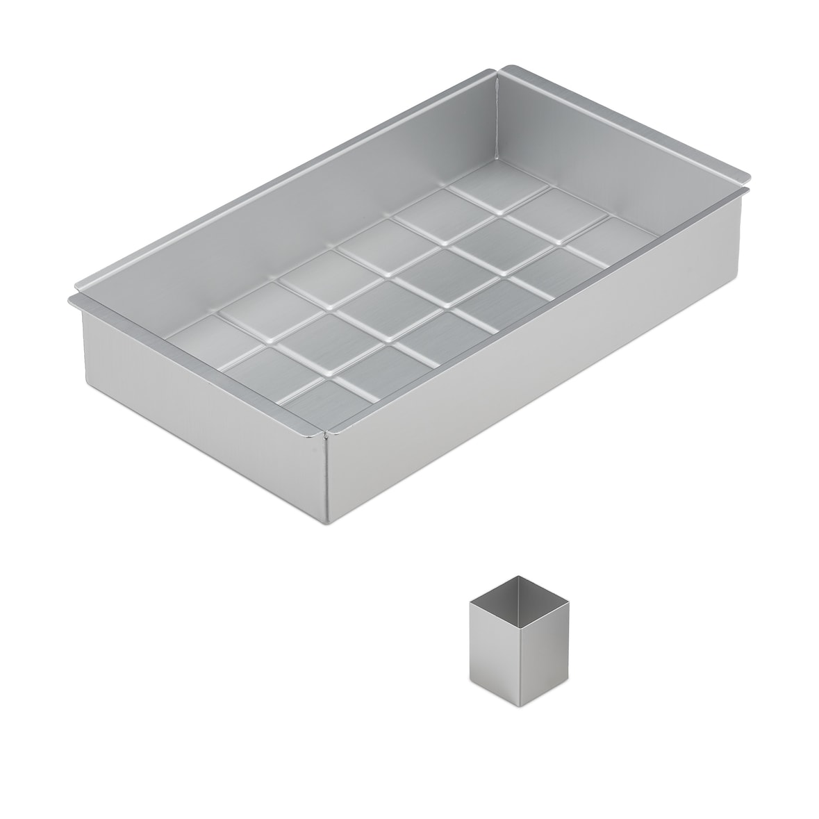 Relaxdays Backform Zahlen & Buchstaben, Aluminium, verstellbare Kuchenform, BxT: 31,5 x 18 cm, Zahlenbackform, silber