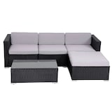 thumbnail of SVITA CALIFORNIA Polyrattan Lounge Rattan Set Sofa Garnitur Gartenmöbel Schwarz