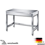 thumbnail of Edelstahl Arbeitstisch ohne Grundboden Premium - alle Größen zur Selbstmontage oder verschweißt: 180 x 60 cm / mit Aufkantung / verschweißt