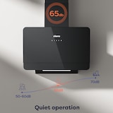 thumbnail of CIARRA Campana de cocina, Campana extractora inclinada, A+ 580m³/h 60cm, recirculación y extracción de aire VM6765CB