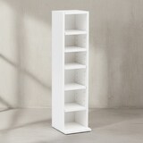 thumbnail of 6-Fächer Wandregal, Holz weiß, freistehend, schmales Format. 21x20x91 cm | Kadima Design
