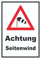 thumbnail of Schild Achtung Seitenwind A0 (841x1189mm)