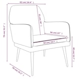 thumbnail of vidaXL Sessel Dunkelgrau 62x79x79 cm Samt