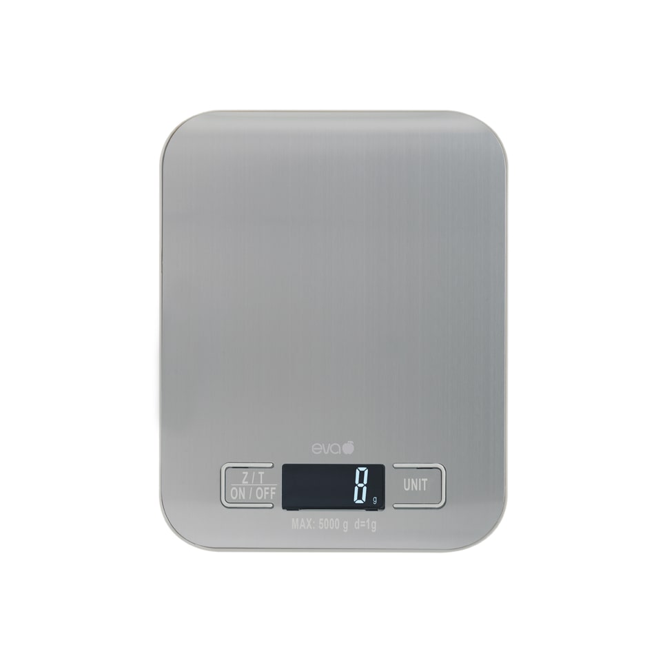 Eva balança de cozinha digital aço inoxidável 5 kg / 1 g
