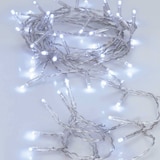 thumbnail of WellHome - Catena di 80 luci LED bianche con timer e cavo trasparente