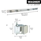 thumbnail of WAGNER Gerätehalter CLIPS & SCHIENE AUSZIEHBAR - 60-110 x 5,5 cm, Aluminium, 5 Clips, Tragkraft bis 2 kg/Clip - 15204611