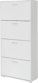 Libreria, 100% Truciolare Impiallacciato In Melaminico, Colore Bianco Noce 86446256