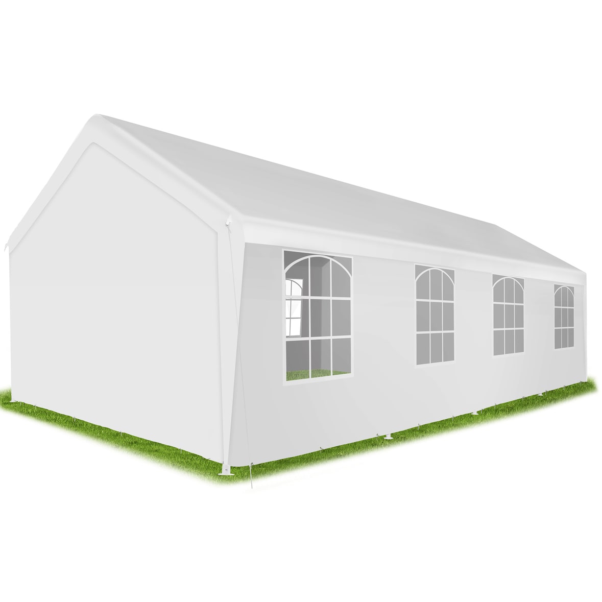tectake Partytent Mammut 8x4m met plug-in systeem, stevig en waterafstotend - wit - 404972