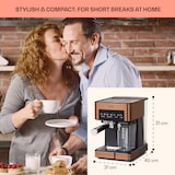 thumbnail of Arabica Comfort Siebträgermaschine 1350W 20 Bar 1,8l Touch-Bedienfeld Kupfer-Metallic