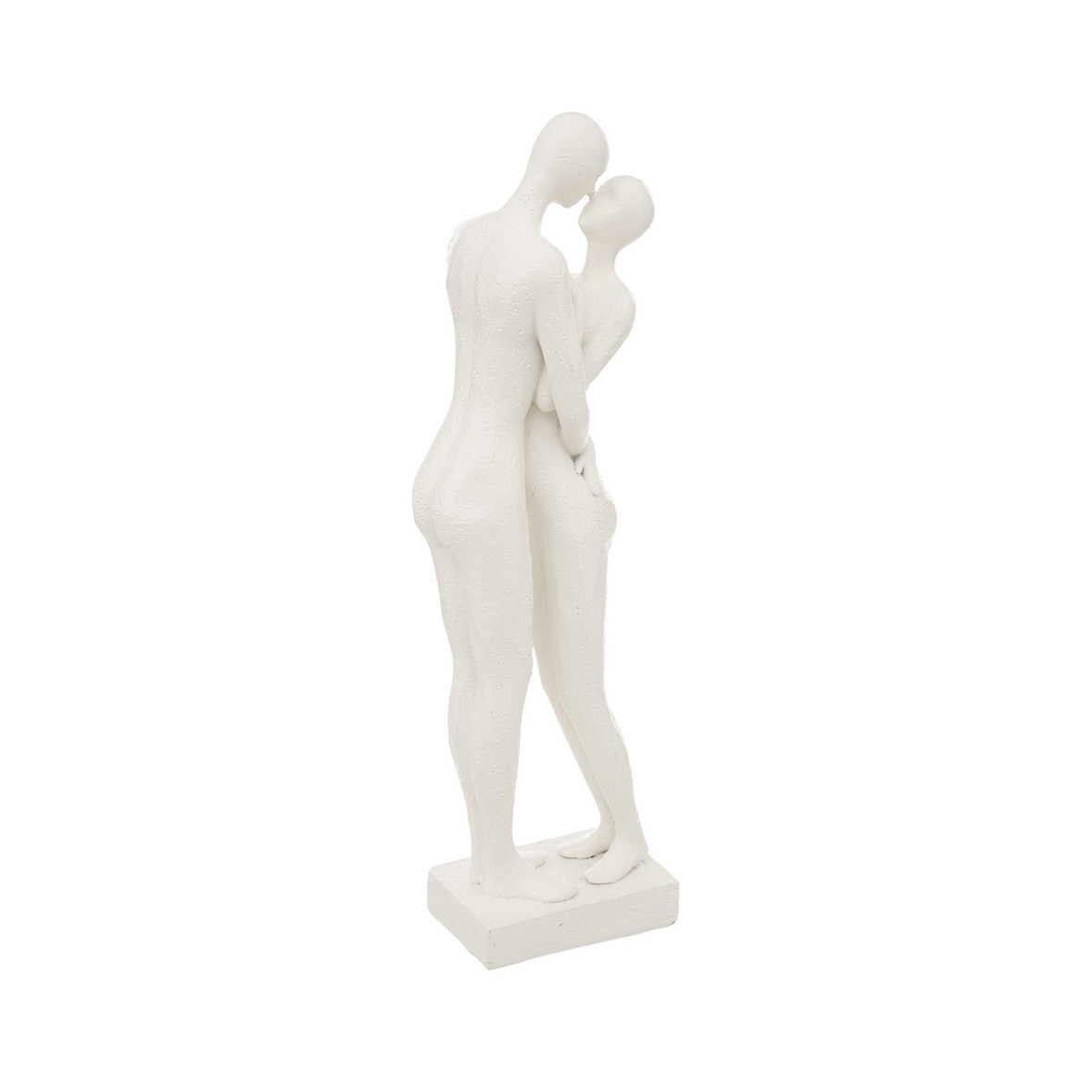 Statuette Couple en résine Blanche H 33 cm