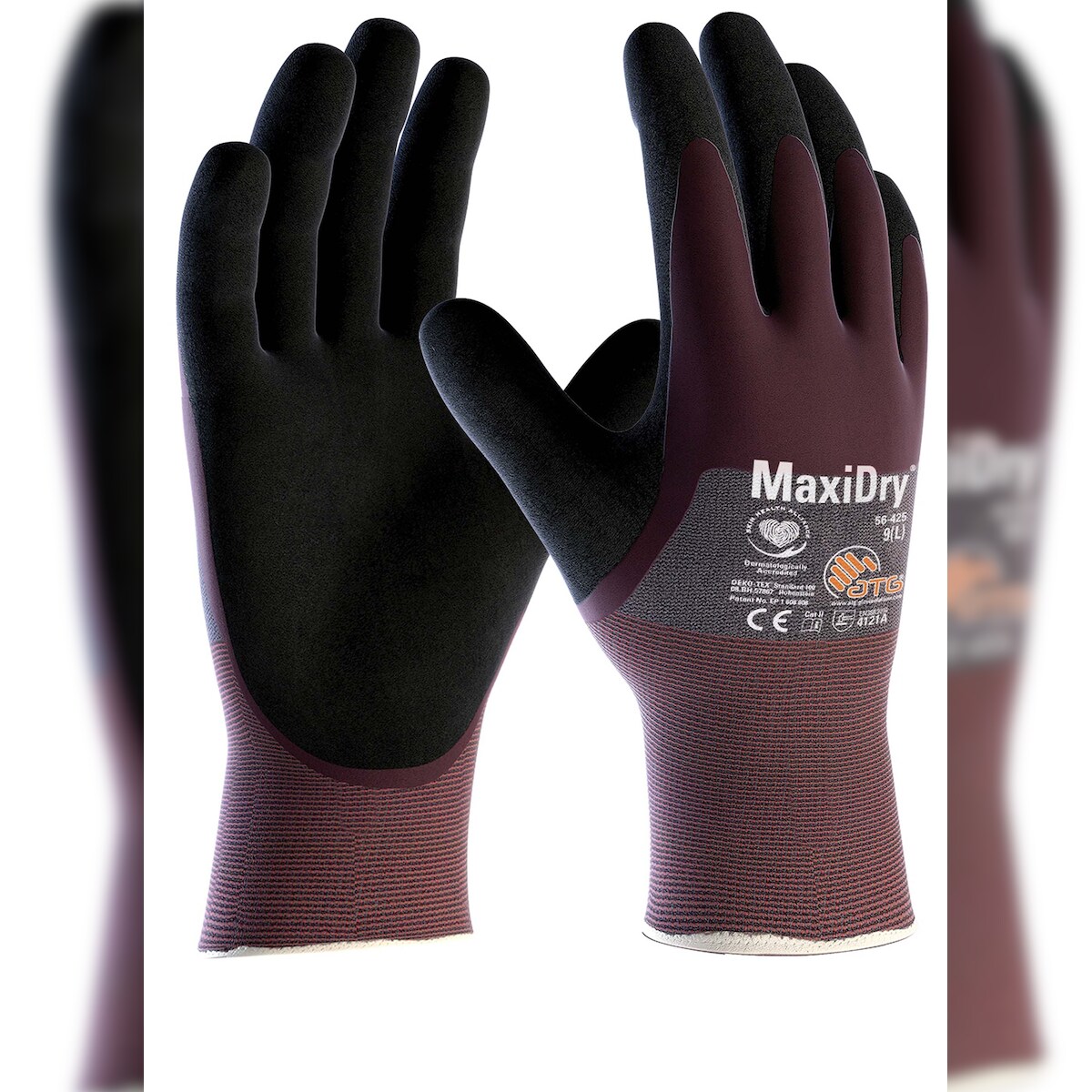 ATG 12 Paar `MaxiDry `, 3/4 beschichtet (56-425) Kat. 2 Nitril-Handschuhe - Größe 11 (XXL)