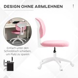 thumbnail of Bürostuhl Drehstuhl ergonomisch höhenverstellbar ohne Armlehnen 53x48x90 cm Rosa Samtoptik mit mittlerer Rückenlehne fürs Homeoffice