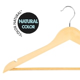 thumbnail of Max Home Pack 80 perchas de madera color natural