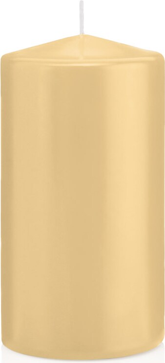 Wiedemann Kerzen Stumpenkerzen Champagner 150 x Ø 80 mm, 6 Stück, rußarm, tropffrei