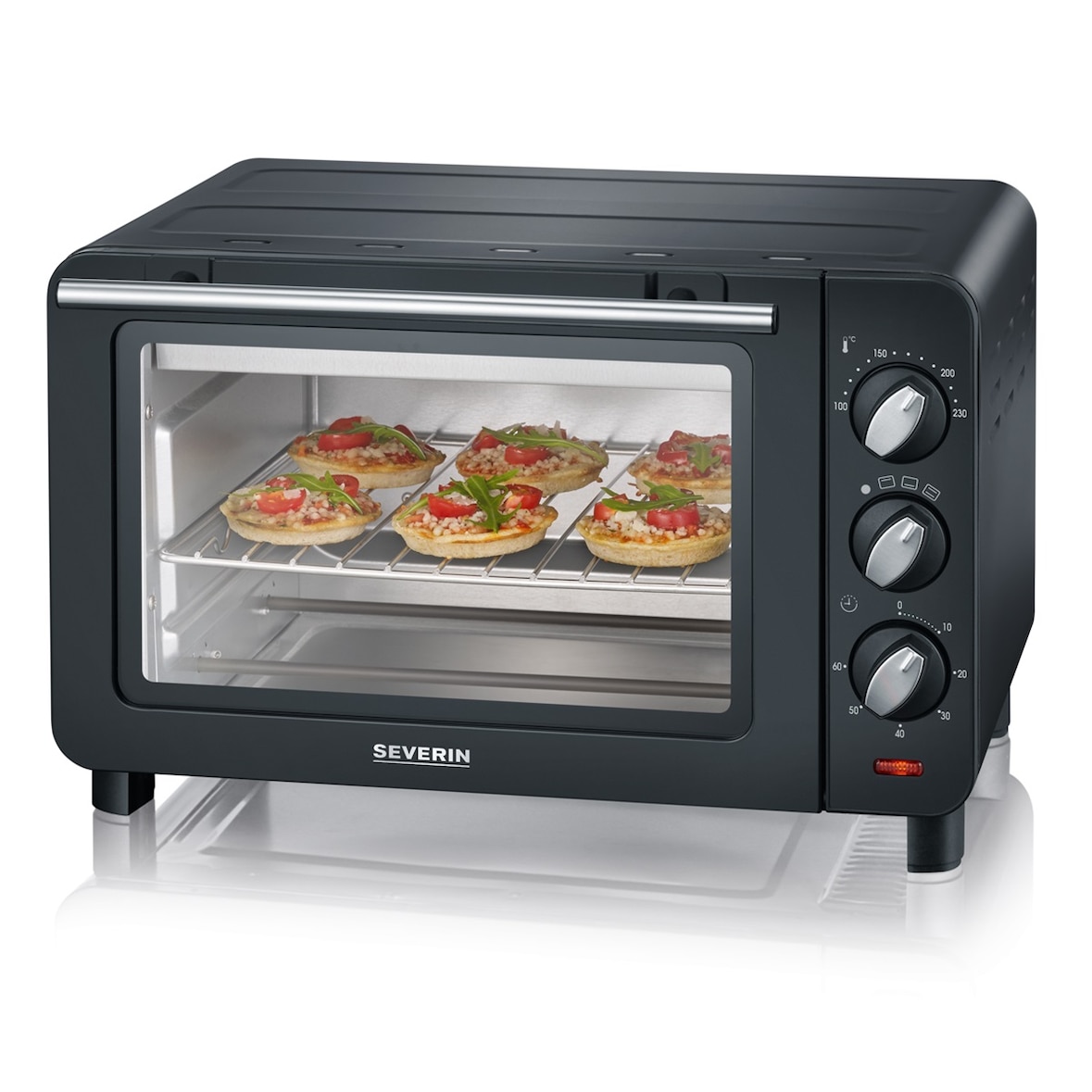 SEVERIN TO 2042 - Horno tostador 14 L 1200 W Negro