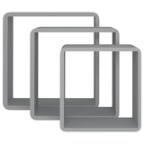 thumbnail of vidaXL Würfelregale 3 Stk. Grau MDF
