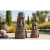 thumbnail of Moái decorativo jardín hormigón negro figura exterior 65 cm 40 kg estatua ornamental patio terraza