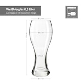 thumbnail of 6er Set Weizenbiergläser klar 0,5L Weißbier-Glas klassisch Hefeweizen Bier-Glas