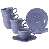 thumbnail of Seltmann Weiden Beat Color Glaze Kaffeetassen mit Untertassen 6er Set Fliederblau