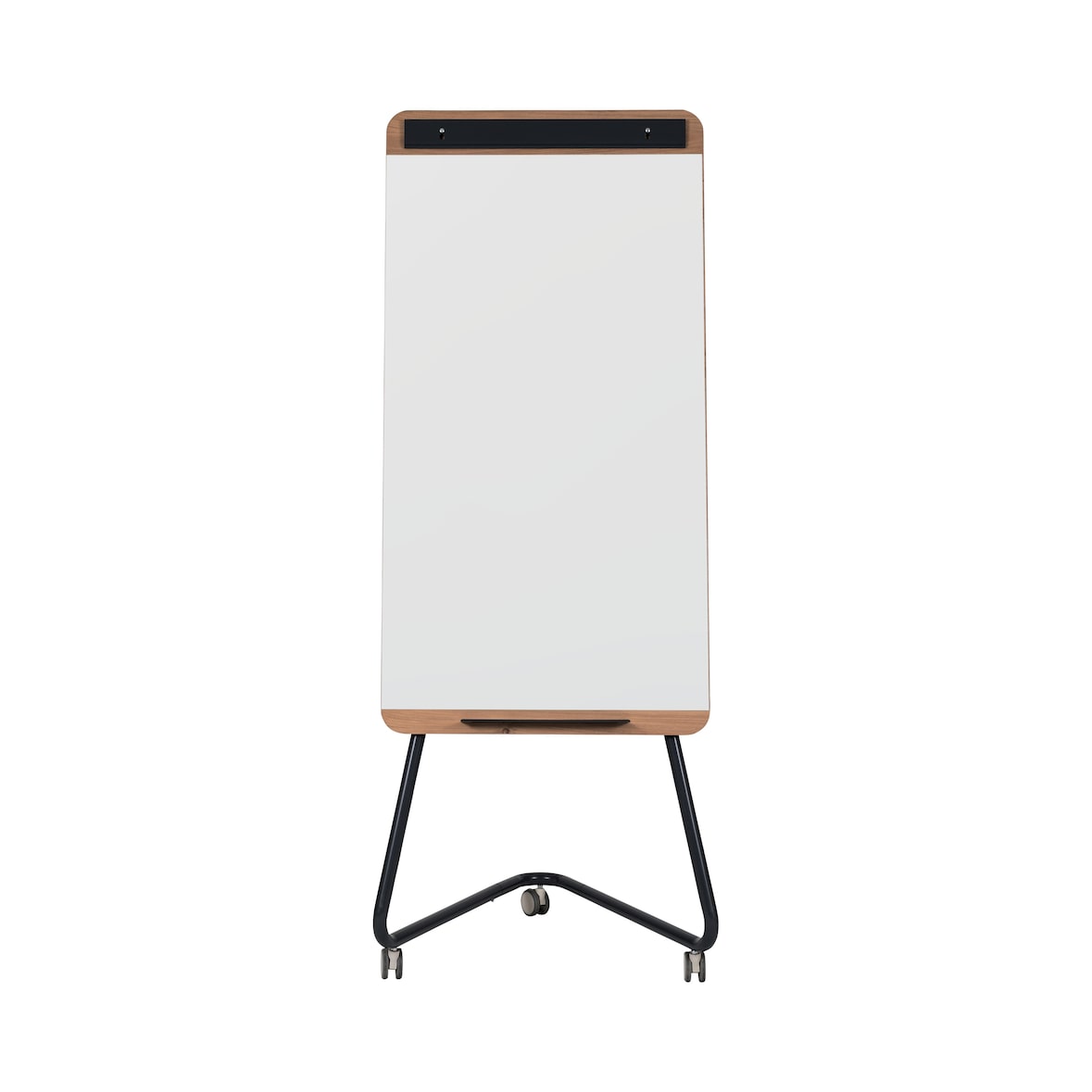 Bi-Office Ace Magnetisches Mobiles Whiteboard, 700x1000mm, Lackierte Stahloberfläche, Holz- und Anthrazit-Metallstruktur