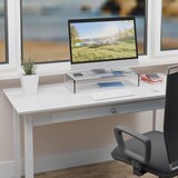 thumbnail of Relaxdays Monitorständer, Acryl, ergonomisch, H x B x T: 10 x 50 x 20 cm, Bildschirmerhöhung Schreibtisch, transparent