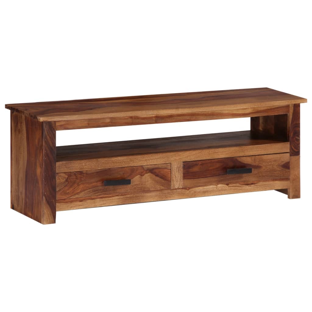 Helloshop26 - Meuble télé buffet tv télévision design pratique 118 cm bois de sesham massif 2502277