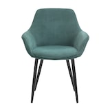 thumbnail of SalesFever Armlehnstuhl  | 2er Set | Cord-Optik | Strukturstoff (100% Polyester) | B 64 x T 59 x H 86 cm | Grün