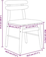 thumbnail of vidaXL Esszimmerstuhl 2 pcs Weiß und Grau Massives Gummiholz