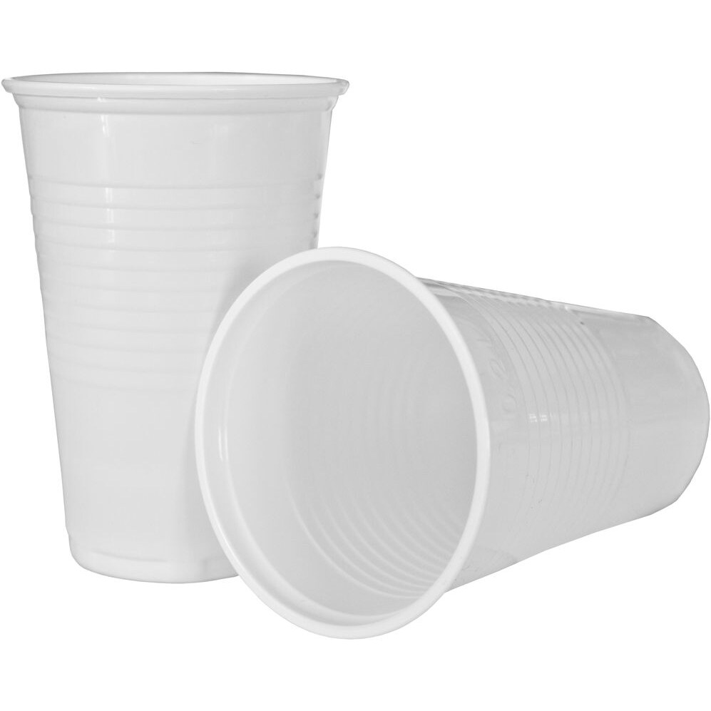 500 Becher Plastikbecher Kunststoff weiß, 0,2l, PP
