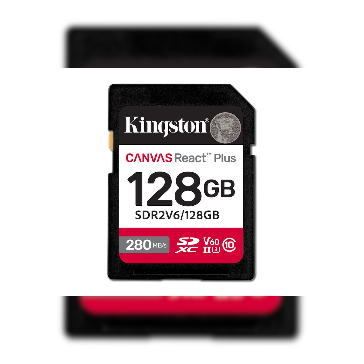 Kingston Technology 128GB Canvas React Plus SDXC UHS-II 280R/100W U3 V60 for Full HD/4K