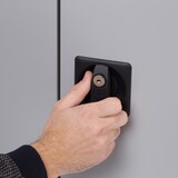 thumbnail of Armários de metal com portas de batente cor antracite ral 7015 inclui 4 prateleiras. Dimensão 102x198x45cm (comprimento x altura x profundidade)