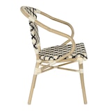 thumbnail of Fauteuil de terrasse bistrot parisien en aluminium et rotin noir