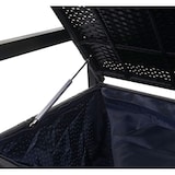 thumbnail of Décoshop26 - Banco de jardín de 2 plazas en polirratán antracita con compartimento de almacenaje y cojín de asiento gris 04_0004189